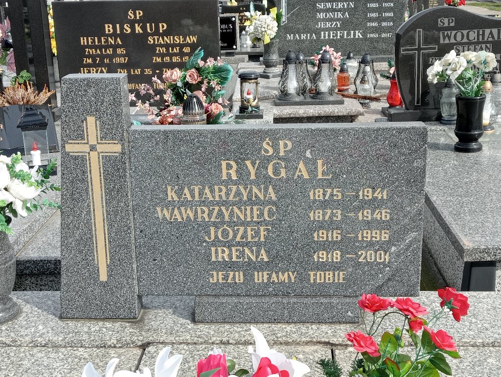 Irena Rygał 1918 Mykanów - Grobonet - Wyszukiwarka osób pochowanych