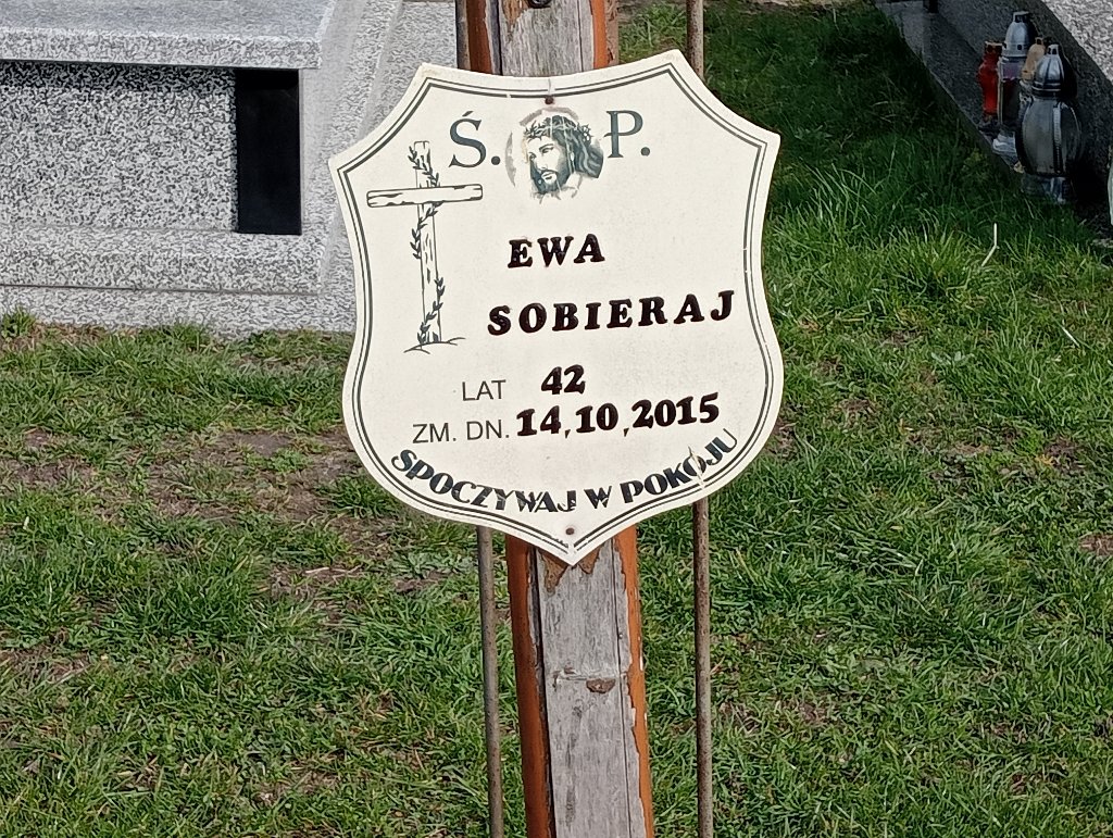 Ewa Sobieraj 1973 Mykanów - Grobonet - Wyszukiwarka osób pochowanych